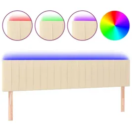 vidaxl-zaglowek-do-lozka-z-led-kremowy-160x5x78-88-cm-tkanina