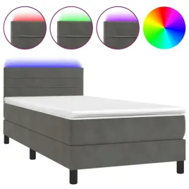 vidaxl-lozko-kontynentalne-z-materacem-i-led-szary-aksamit-90x200-cm