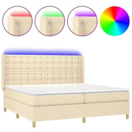 vidaxl-lozko-kontynentalne-z-materacem-kremowe-200x200-cm-tkanina