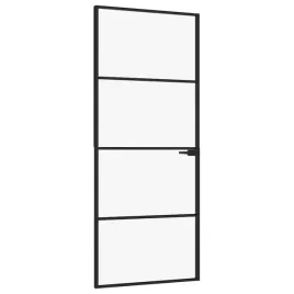 vidaxl-drzwi-wewnetrzne-czarne-83x2015-cm-szklo-i-aluminium