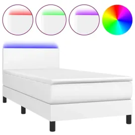 vidaxl-lozko-kontynentalne-z-materacem-i-led-biala-ekoskora-90x200-cm