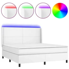 vidaxl-lozko-kontynentalne-z-materacem-i-led-biala-ekoskora-180x200cm