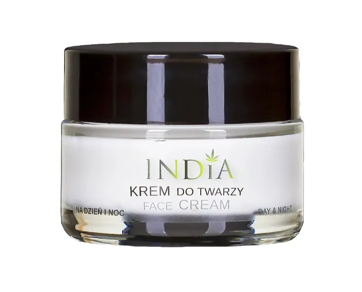 Krem do twarzy z olejem konopnym na dzień i noc 50ml India Cosmetics