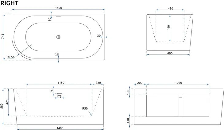 wanna-bellanto-160-prawa-stan-nowy-orientacja-wanny-prawa