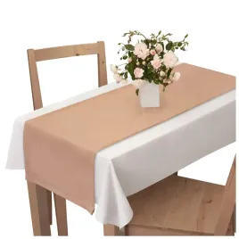 bieznik-obrus-na-stol-40x200-dekoracyjny-gladki-bezowy-karmelowy