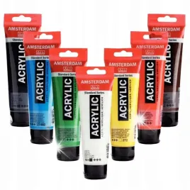 zestaw-7-farb-akrylowych-amsterdam-talens-artystyczne-podstawowe-7x120ml