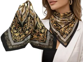 apaszka-damska-czarno-zlota-70cm-chusta-szal-elegancka-premium