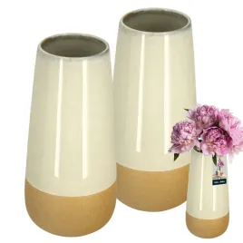 zestaw-2x-wazon-ceramiczny-wysoki-27x13-kremowy-pomaranczowy-handmade-kwiat