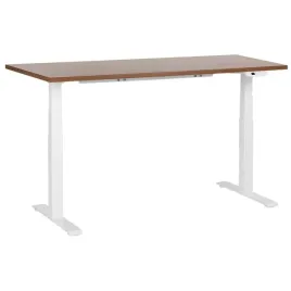 biurko-regulowane-elektrycznie-160-x-72-cm-ciemne-drewno-z-bialym-destin-ii