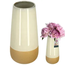 wazon-ceramiczny-wysoki-27x13-kremowy-pomaranczowy-ozdobny-handmade-vintage