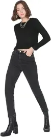 trendyol-spodnie-jeansowe-damskie-czarne-dlugie-36-mqr