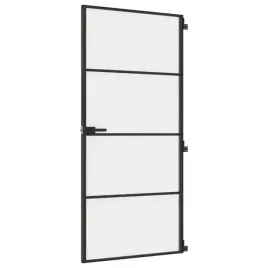 vidaxl-drzwi-wewnetrzne-czarne-93x2015-cm-szklo-i-aluminium