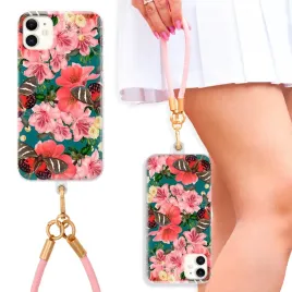 etui-do-nokia-8-1-case-rozowa-smycz-na-nadgarstek-kobiece-japonskie-wzory