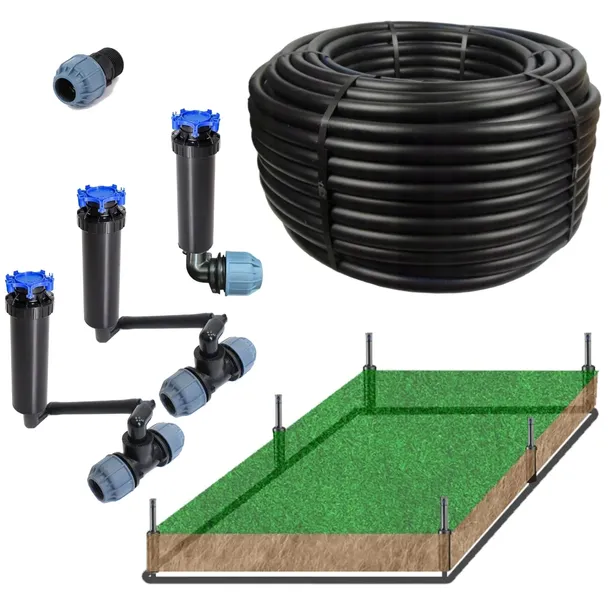Zestaw nawadniania ogrodu 40 - 150 m2 uniwersalny 1 sekcje Rain 3504 50m