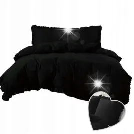 posciel-z-falbanami-mikrofibra-nowoczesny-design-3-czesciowa-160x200-czarna