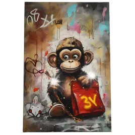obraz-120x80-motywacyjny-malpka-3y-yeezy-pop-art