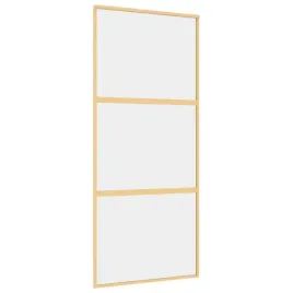 vidaxl-drzwi-przesuwne-zlote-90x205-cm-przezroczyste-szklo-esg