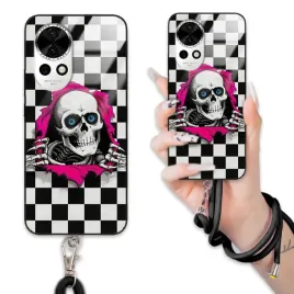 etui-do-huawei-nova-12-case-premium-czarna-smycz-polysk-smieszne-wzory