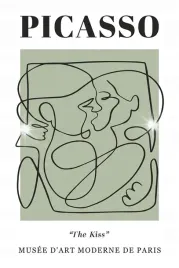 plakat-90x60-picasso-line-art-nowoczesny-linie-minimalizm-vintage-pocalunek