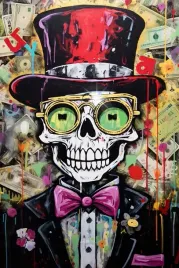 plakat-90x60-motywacyjny-monopoly-graffiti-czaszka-szkielet-pop-art