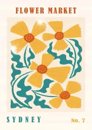 plakat-841x594-a1-kwiaty-minimalizm-nowoczesny-miasta-sydeny-boho-kwiatki