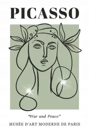plakat-90x60-picasso-nowoczesny-linie-minimalizm-vintage-kobieta-pokoj-war