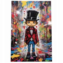 obraz-90x60-motywacja-pop-art-alec-monopoly-abstrakcja-kolorowe-miasto