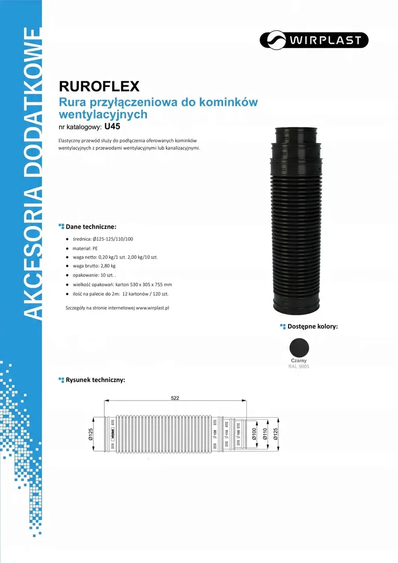 ruroflex-125-do-kominkow-wirplast-evo-pro-plus-stan-nowy