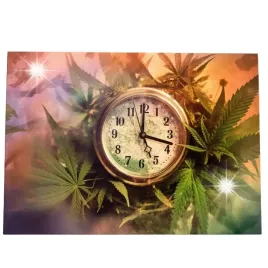 obraz-100x70-marihuana-ziolo-konopie-zegar-liscie