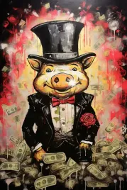 plakat-90x60-motywacyjny-bogata-swinka-graffiti-dzentelmen-pop-art