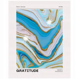plakat-50x40-gratitude-1970-abstrakcja-ekspresja-blyszczace-niebieski-retro