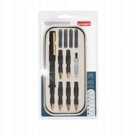 zestaw-do-kaligrafii-14-szt-bruynzeel-fxcellent-artystyczny-pioro-wklady