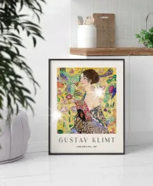 plakat-50x40-gustaw-klimt-kobieta-z-wachlarzem-reprodukcja-boho-20-wzorow