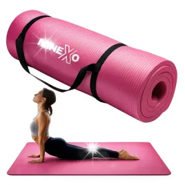 mata-do-jogi-i-fitness-8mm-rozowa-pasek-i-pokrowiec-antyposlizgowa