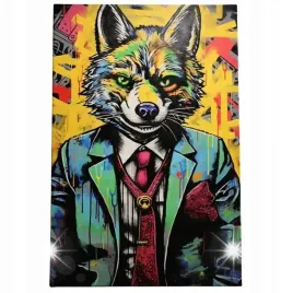 obraz-120x80-motywacyjny-pop-art-wilk-z-wall-street-malowany-gentleman-art