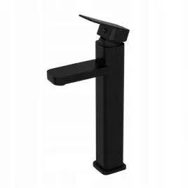 bateria-umywalkowa-stojaca-wysoka-gamma-caro-cubic-czarna