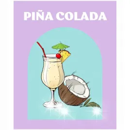 plakat-50x40-pina-colada-drinki-bar-kulinaria-coctails-koktajle-do-baru