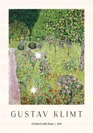 plakat-841x594-a1-gustav-klimt-ogrod-sad-roze-reprodukcja-boho-20-wzorow