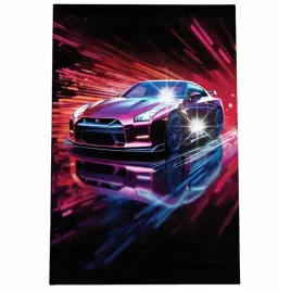 obraz-90x60-samochody-nissan-gtr-abstrakcja-do-garazu-warsztatu-japonski