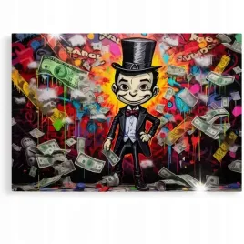 obraz-60x40-motywacja-pop-art-alec-monopoly-abstrakcja-nowoczesny-graffiti