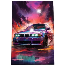 obraz-90x60-samochody-bmw-e46-e36-m3-m4-abstrakcja-wyscigowy-sportowy-art