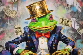 plakat-90x60-motywacja-zaba-pop-art-abstrakcja-jasny-graffiti-dollar