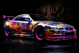 plakat-90x60-samochody-nissan-gtr-skyline-abstrakcja-sportowy-do-garazu