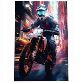 obraz-90x60-samochody-motor-cross-aprilla-enduro-futurystyczny-cyber-punk