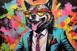 plakat-90x60-motywacyjny-wilk-z-wall-street-abstrakcja-pop-art-popart