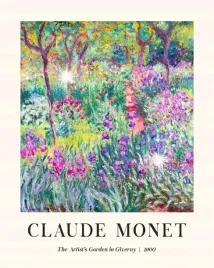 plakat-50x40-claude-monet-ogrod-w-giverny-malowany-sztuka-boho-30-wzorow