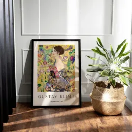 plakat-70x50-gustav-klimt-kobieta-z-wachlarzem-reprodukcja-boho-20-wzorow