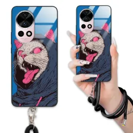etui-do-huawei-nova-12-pro-case-premium-czarna-smycz-polysk-smieszne-wz