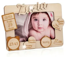 drewniana-ramka-metryczka-chrzest-narodziny-imie