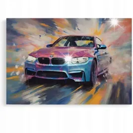 obraz-120x80-samochody-bmw-e46-e36-m3-abstrakcja-do-garazu-warsztatu-komisu